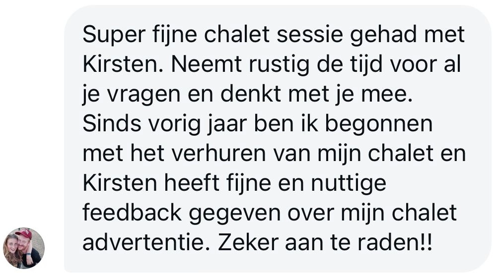 Review Chef Chalet gesprek Sessie